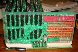 Front panel of the NANDputer with all the LEDs and controls 